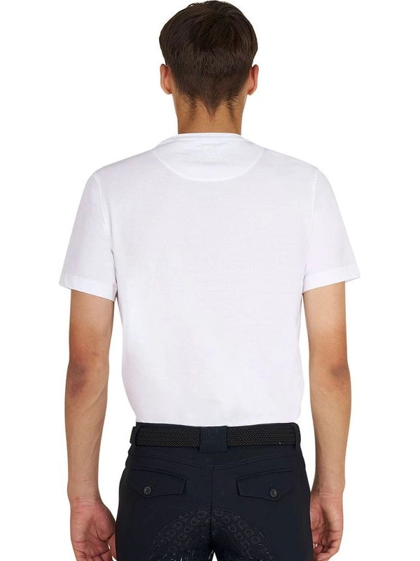 T-shirt basic uomo con logo glossy