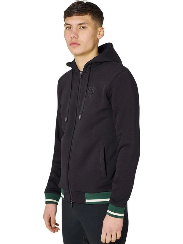 Felpa uomo con cappuccio e zip frontale
