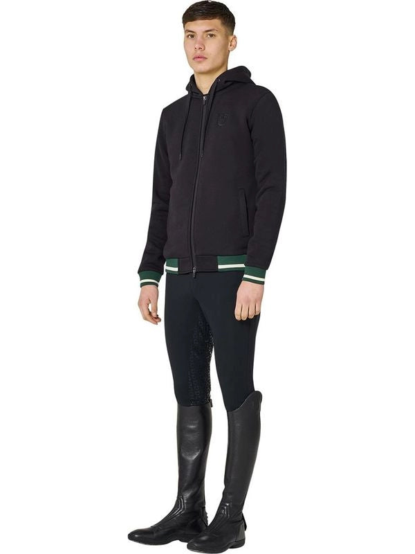 Felpa uomo con cappuccio e zip frontale
