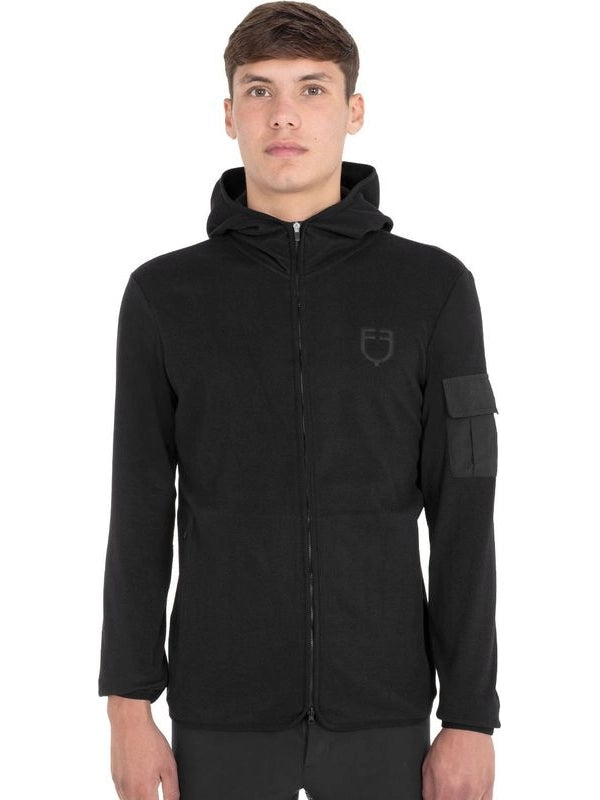 Felpa uomo in pile con zip