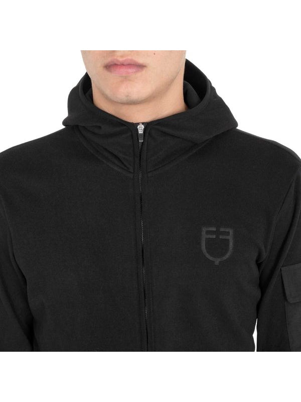 Felpa uomo in pile con zip