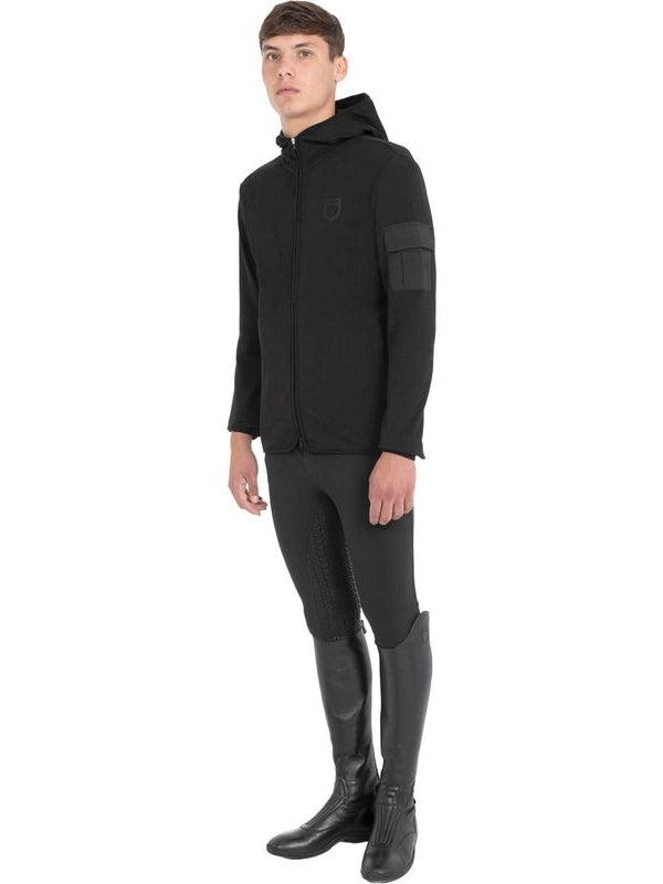 Felpa uomo in pile con zip