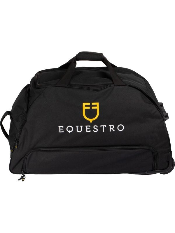 Borsa trolley con logo ricamato