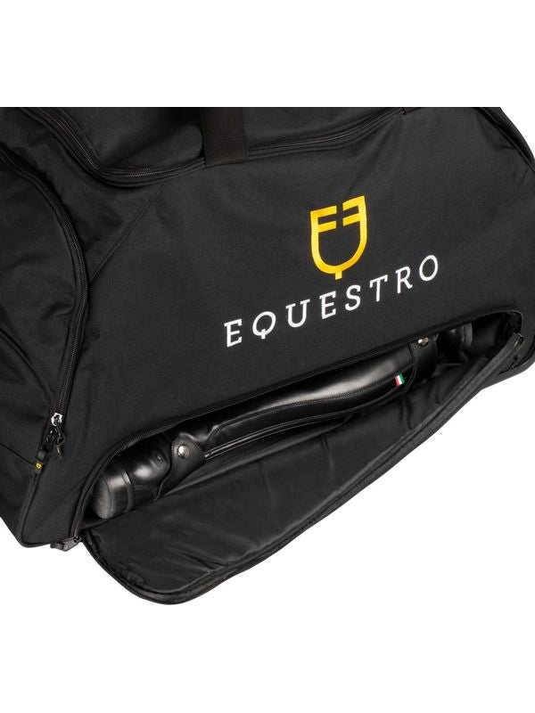 Borsa trolley con logo ricamato