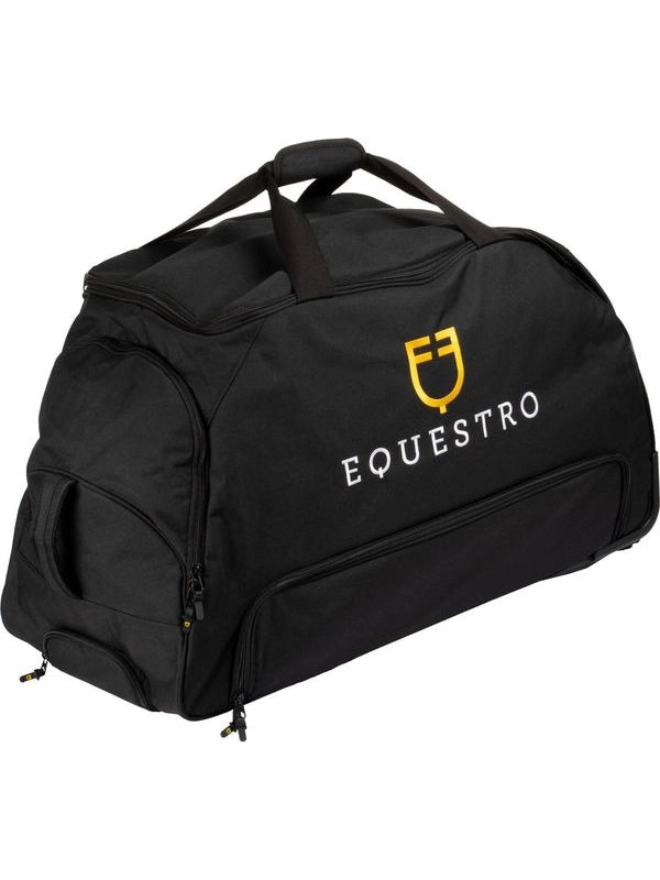 Borsa trolley con logo ricamato
