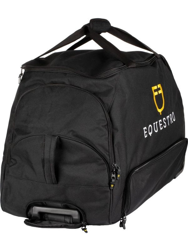 Borsa trolley con logo ricamato