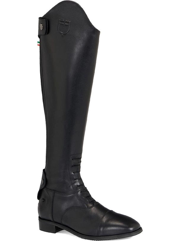 Stivali unisex con lacci e zip posteriore