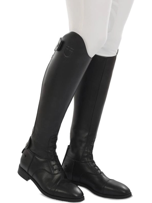 Stivali unisex con lacci e zip posteriore
