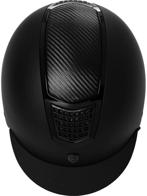 Cap unisex inserto in carbonio e frame lucido omologazione EN 1384-2023