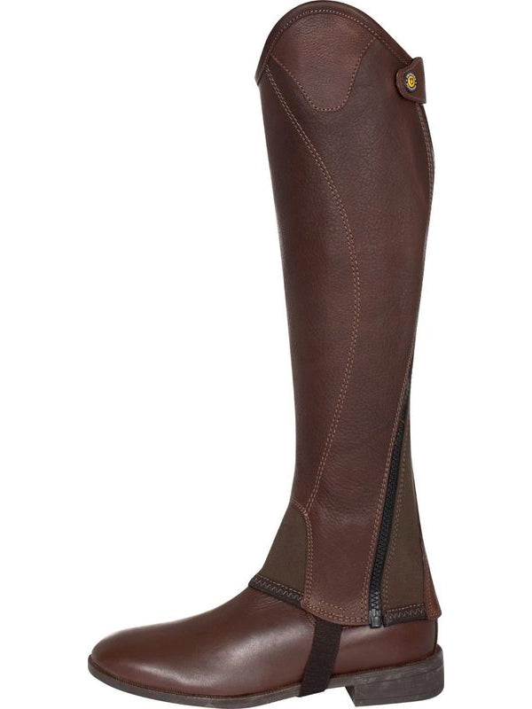 Ghette unisex in morbido cuoio con cerniera laterale