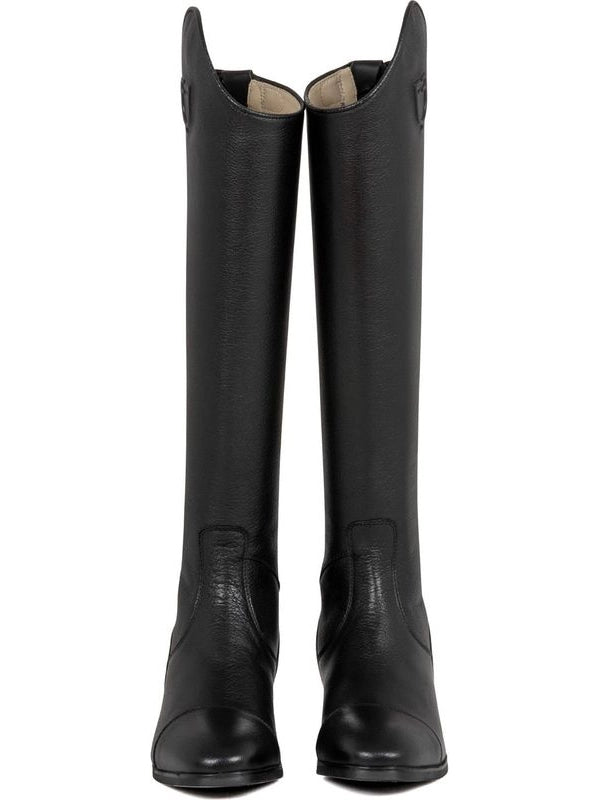 Stivali unisex in pelle di vitello zip posteriore