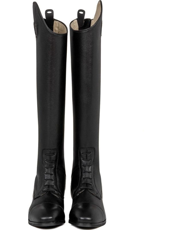 Stivali unisex in pelle di vitello con laccetti frontali