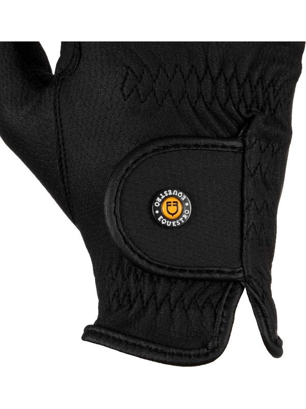 Guanti unisex in pelle sintetica con chiusura a strappo