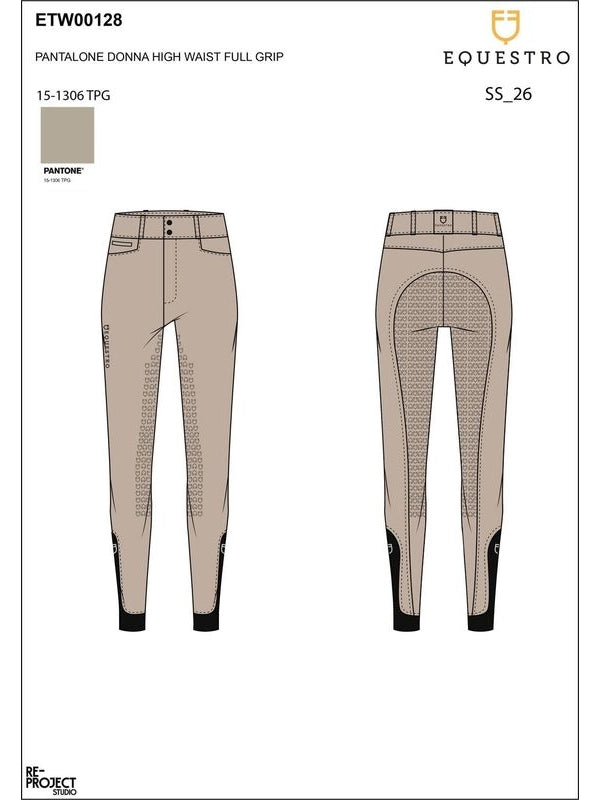 Pantaloni donna full grip a vita alta