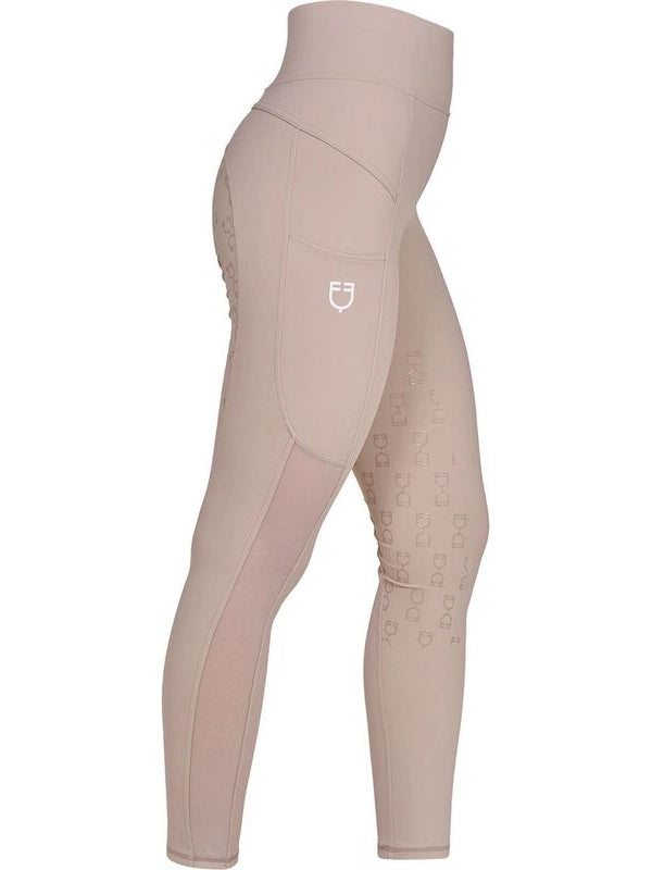 Leggings donna slim fit inserti micro mesh