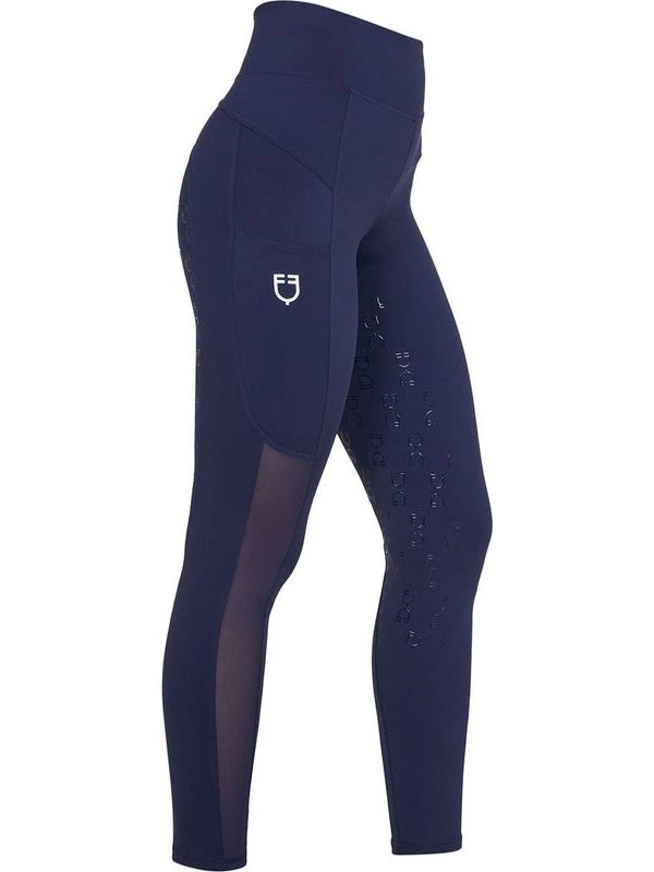 Leggings donna slim fit inserti micro mesh
