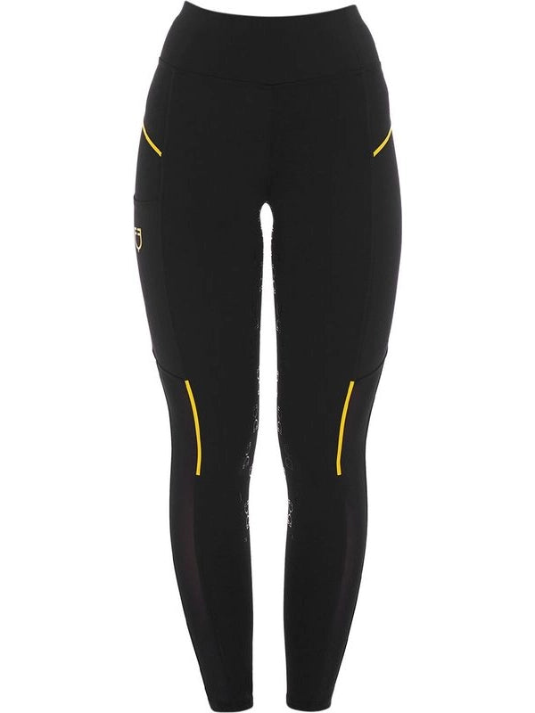 Leggings donna slim fit inserti micro mesh