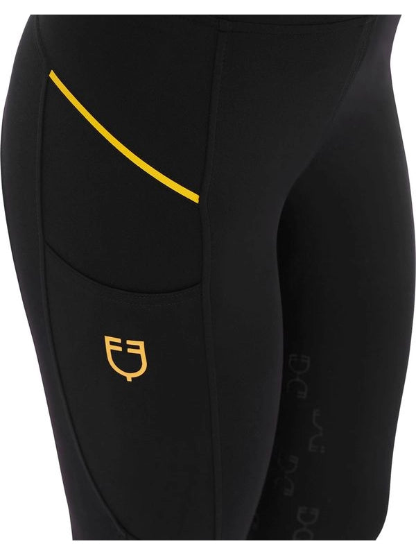 Leggings donna slim fit inserti micro mesh