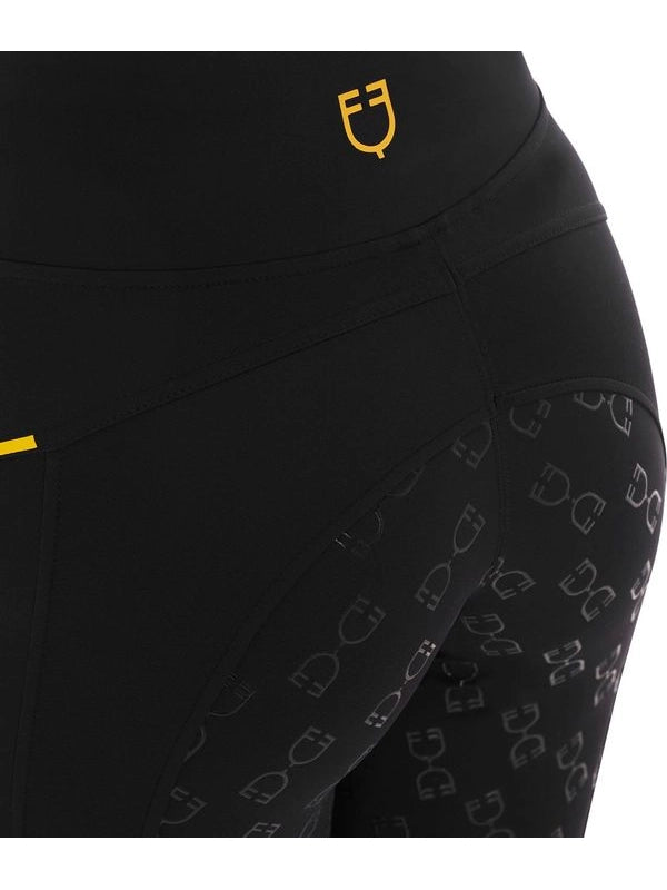 Leggings donna slim fit inserti micro mesh