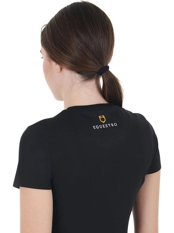 T-shirt da donna in cotone Crazy Horse