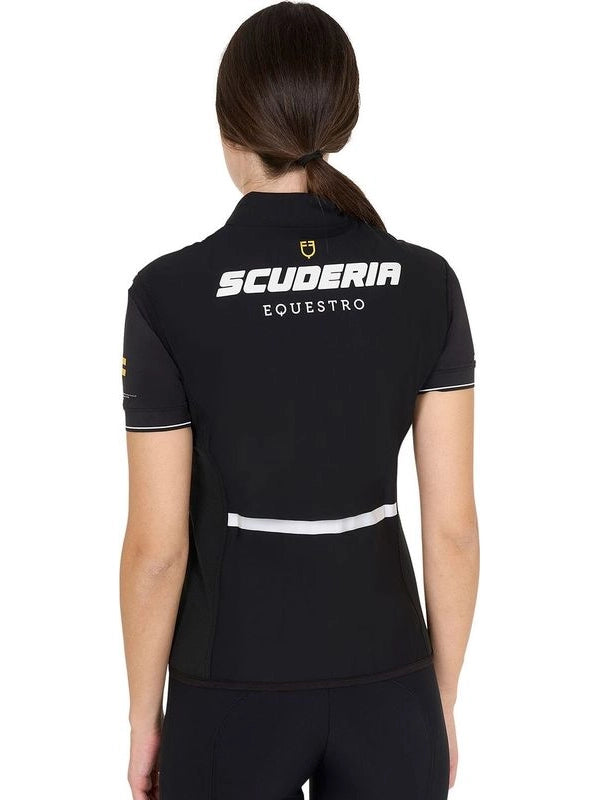 Smanicato donna slim fit in tessuto tecnico