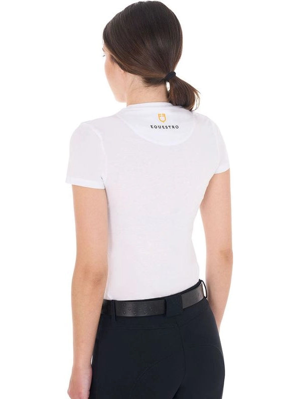 T-shirt basic donna con logo tono su tono