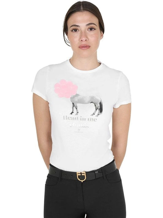 T-shirt donna Head In The Clouds in cotone