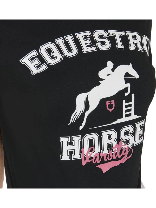 T-shirt donna Horse Varsity in cotone