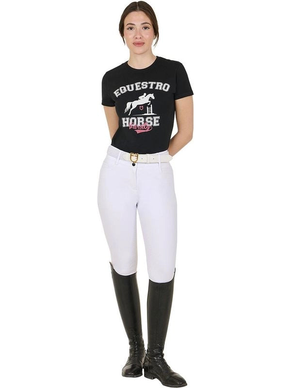 T-shirt donna Horse Varsity in cotone