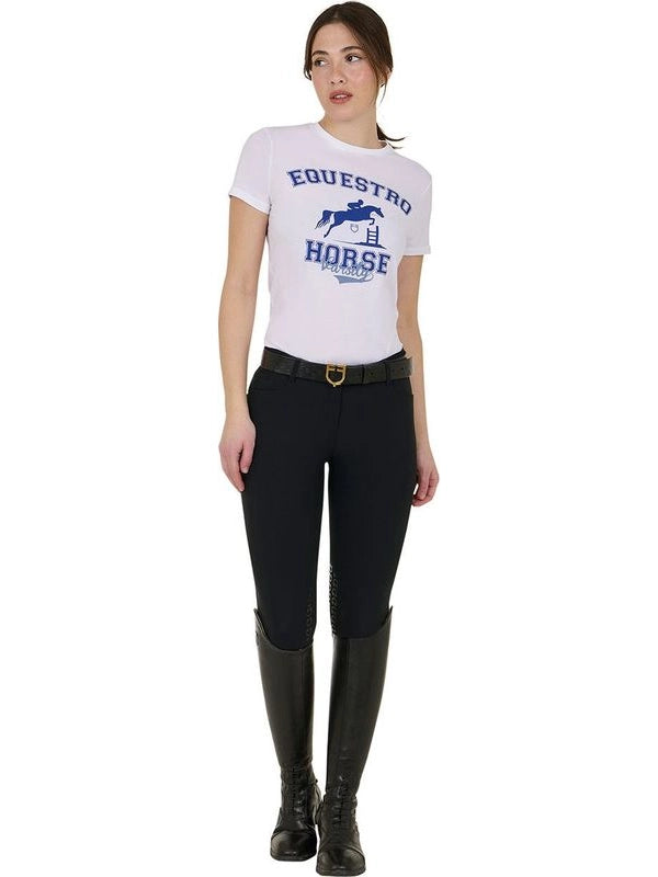 T-shirt donna Horse Varsity in cotone