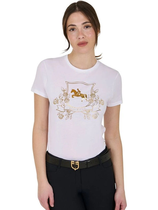 T-shirt donna Lamina Horse Club in cotone