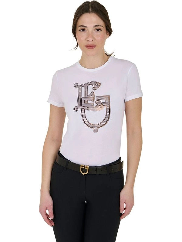T-shirt donna Lamina Monogram in cotone