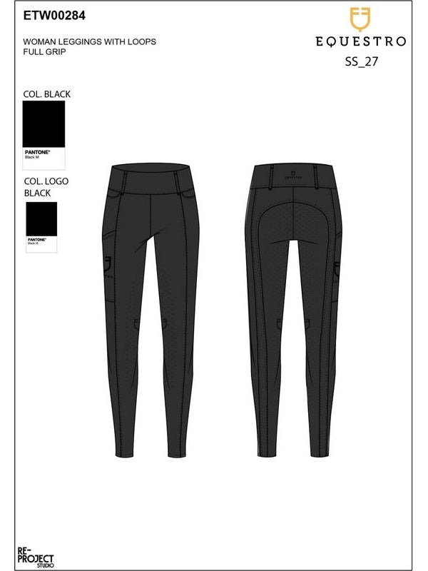 Leggings donna a vita alta con passanti