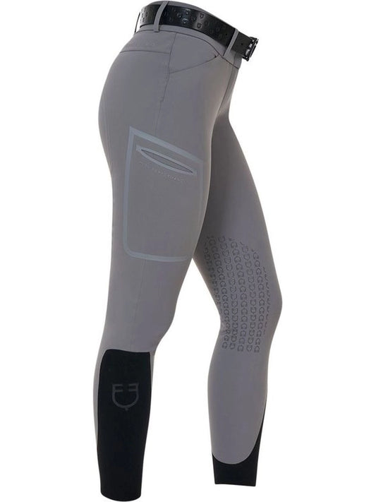 Pantalone slim fit donna vita alta Equestro Ridertechnology cuciture termosaldate