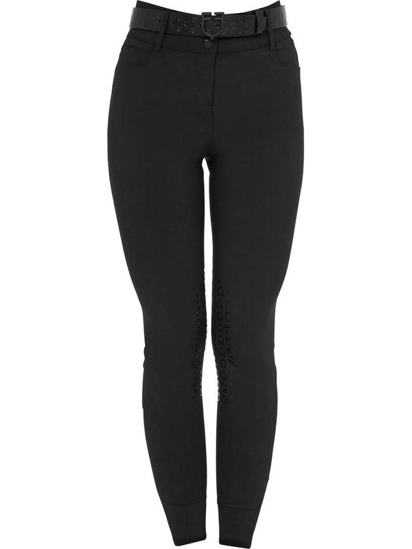 Pantaloni donna a vita alta con grip ginocchio
