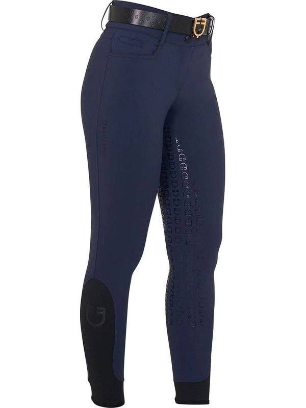 Pantaloni donna a vita alta con grip ginocchio e fodera in pile