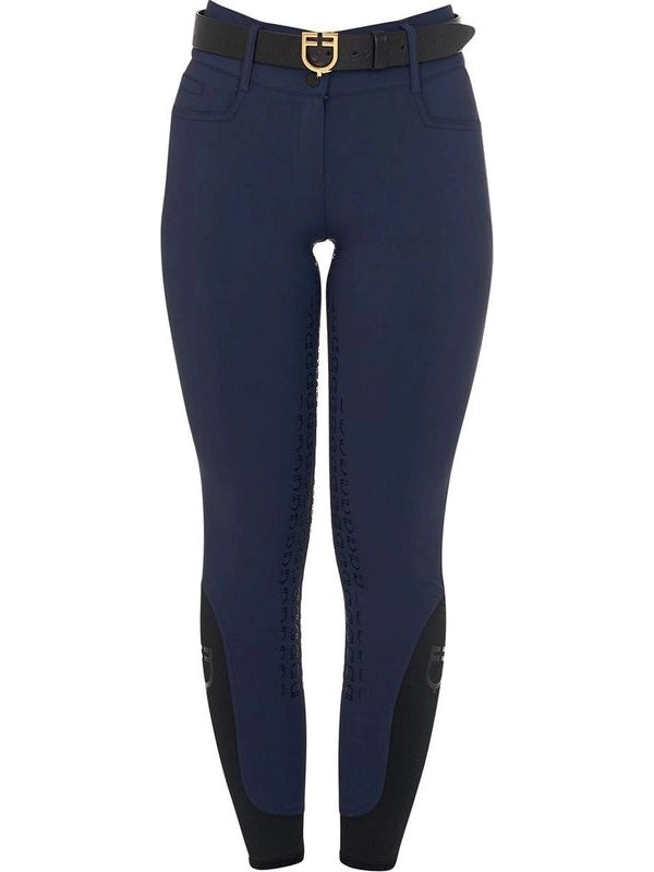 Pantaloni donna a vita alta con grip ginocchio e fodera in pile