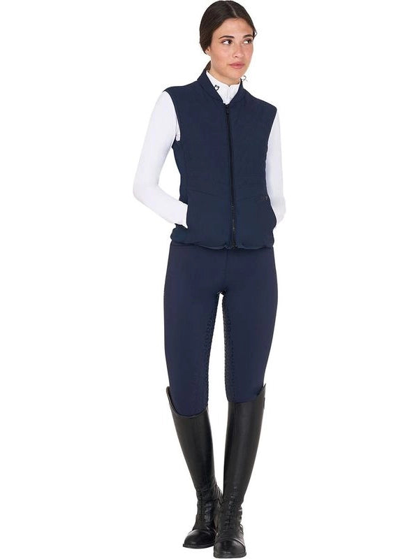 Pantaloni donna a vita alta con grip ginocchio e fodera in pile