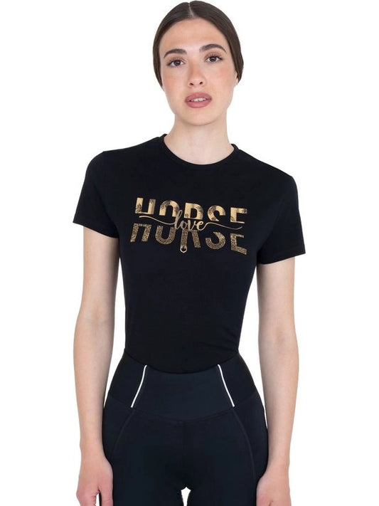 T-shirt donna Horse Love in cotone