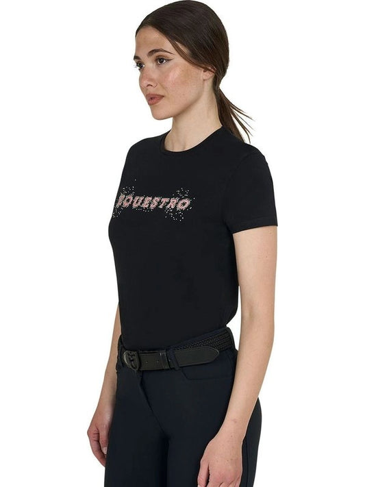 T-shirt donna Strass in cotone