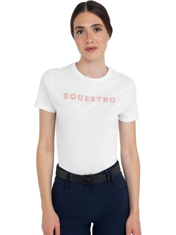 T-shirt donna Strass in cotone