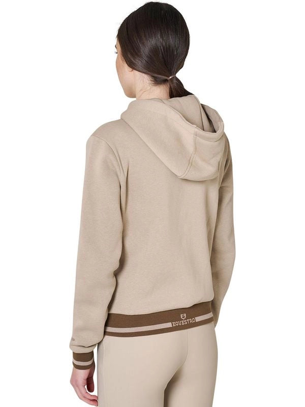 Felpa donna con cappuccio e zip frontale