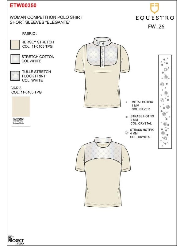 Polo concorso donna con inserti in tulle