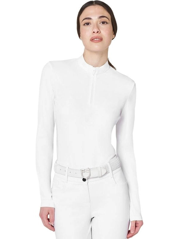 Polo concorso donna basic con inserti in mesh