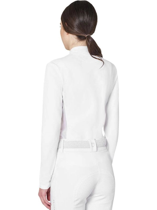 Polo concorso donna basic con inserti in mesh