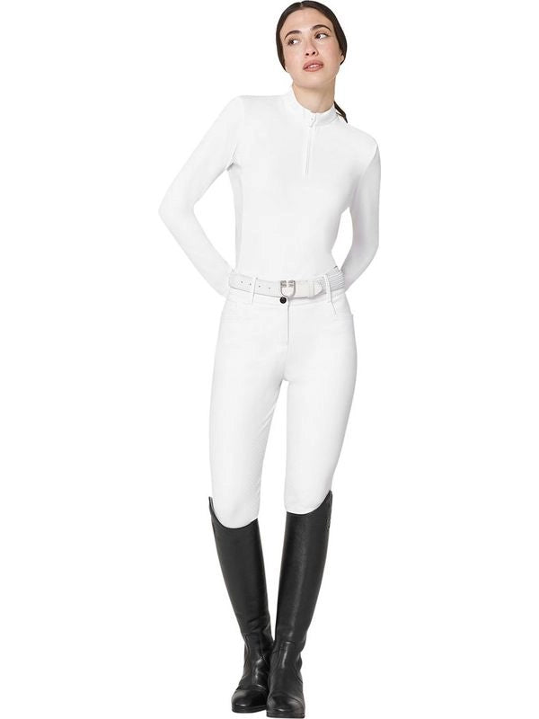 Polo concorso donna basic con inserti in mesh