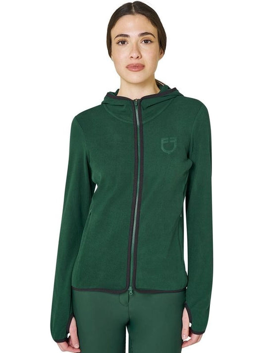 Felpa donna in pile con zip
