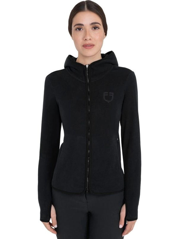 Felpa donna in pile con zip