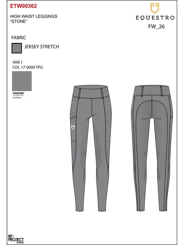 Leggings donna vita alta con passanti e strass