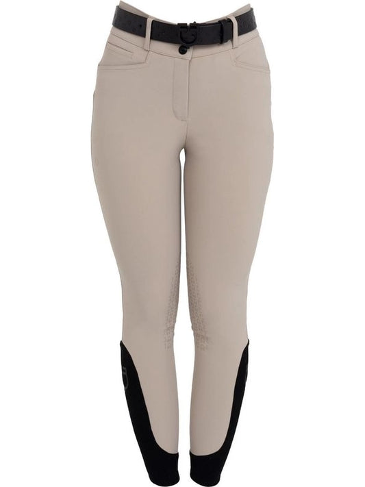 Pantaloni donna vita alta con grip al ginocchio